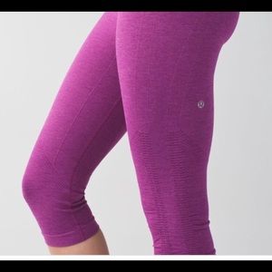 Lululemon in the Flow crop,  Plum color (size 4)